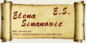 Elena Simanović vizit kartica